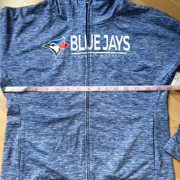 MLB Blue Jays Heathered Royal Pullover Hoodie - Picture 4 of 5